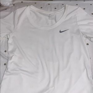 Nike white dri-fit shirt.